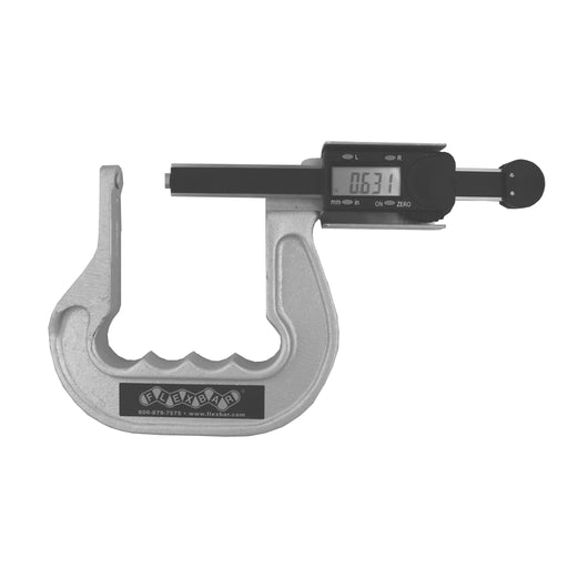 Digital Deep Throat Micrometer with Dual Flat Anvils