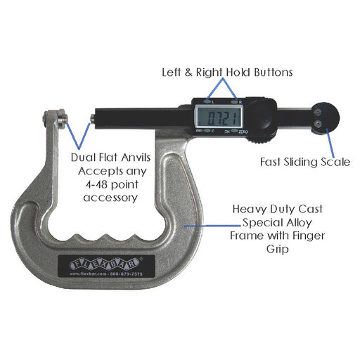 Digital Multi-Tip Deep Throat Speed Micrometer