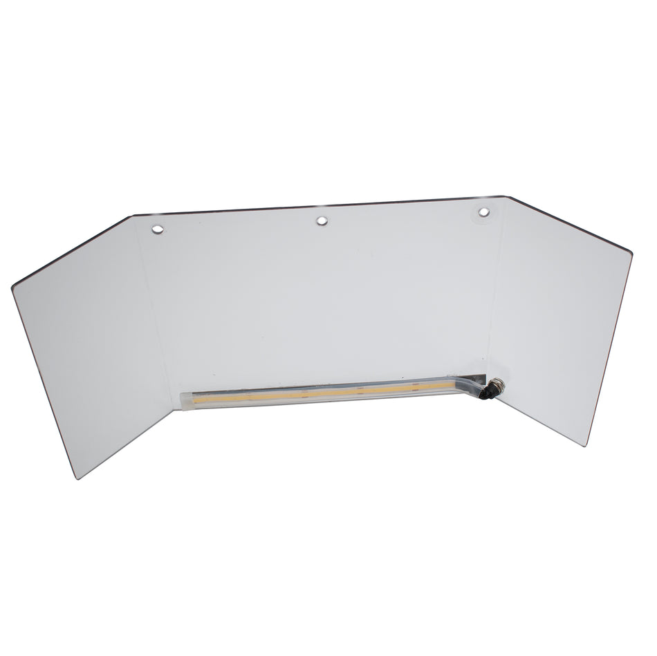 Visorguard-LED™ Replacement Shield, 16" w x 8" h w/ 10" LED Strip