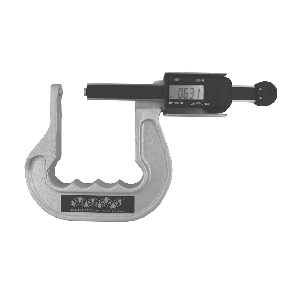 Digital Deep Throat Micrometer with Dual Flat Anvils