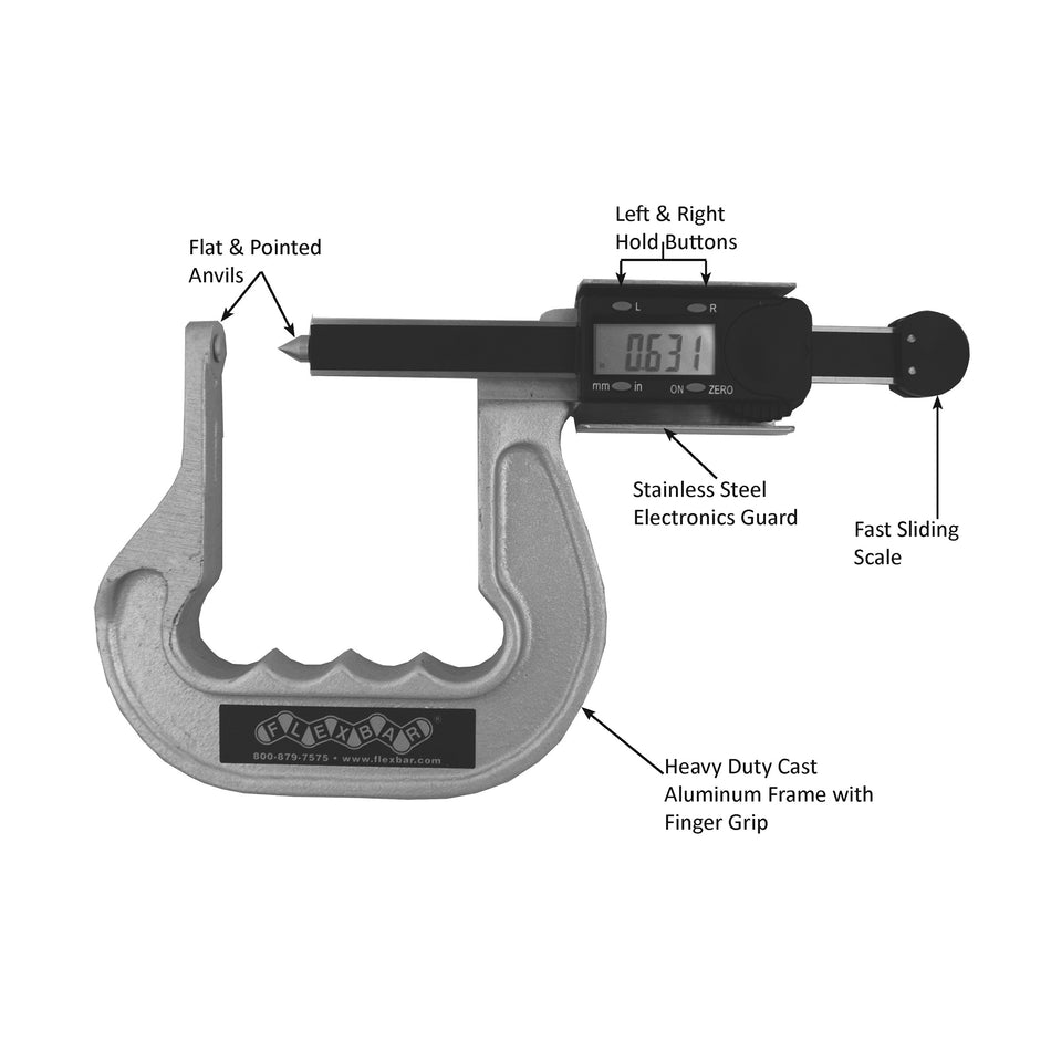 Deep Mike Measurement Electronic Deep Throat Micrometer – Flexbar Machine Corporation